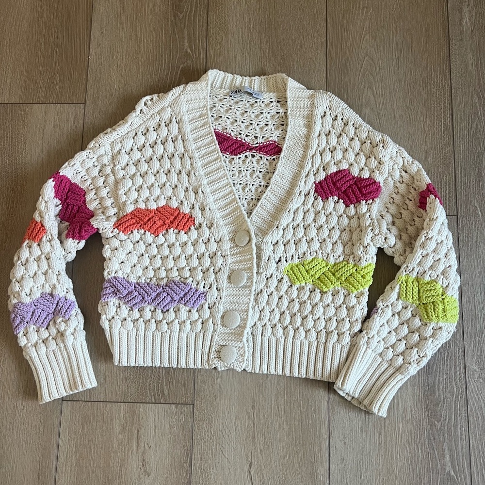 Zara Colorful Knit Women's Sweater size M